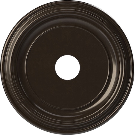 Ekena Millwork Traditional PVC Medallion (Canopies up to 11 1/2"), 19"OD x 3 1/2"ID x 1 1/2"P, Metallic Rustic Mist CMP19TRERU